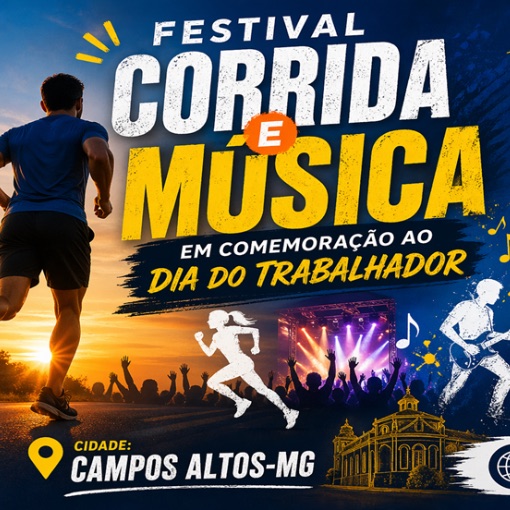 Copertura dell'evento Festival Corrida e M�sica em Comemora��o ao Dia do Trabalhador 2026