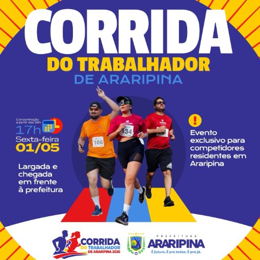 Event cover CORRIDA DO TRABALHADOR DE ARARIPINA 2026 - PACOTE COM TODAS AS FOTOS POR R$44,90