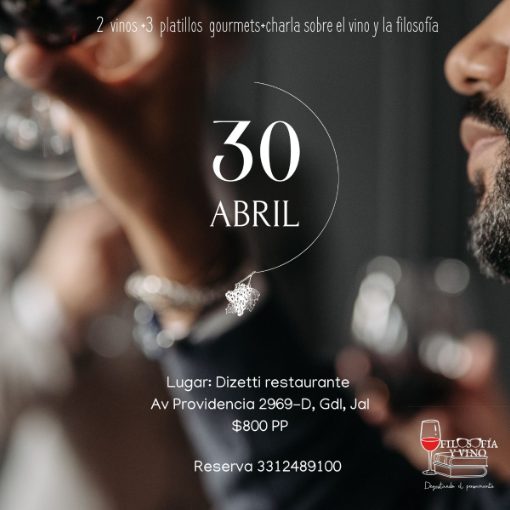 Event cover Filosof�a y Vino. 30 de Abril 2026