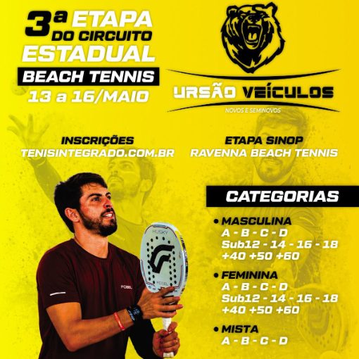 Copertura dell'evento 3� Etapa do Circuito Mato-grossense de Beach Tennis 2026 - RAVENNA BEACH TENNIS