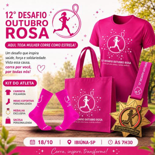 Event cover 12º Desafio Outubro Rosa | Ibiúna-SP