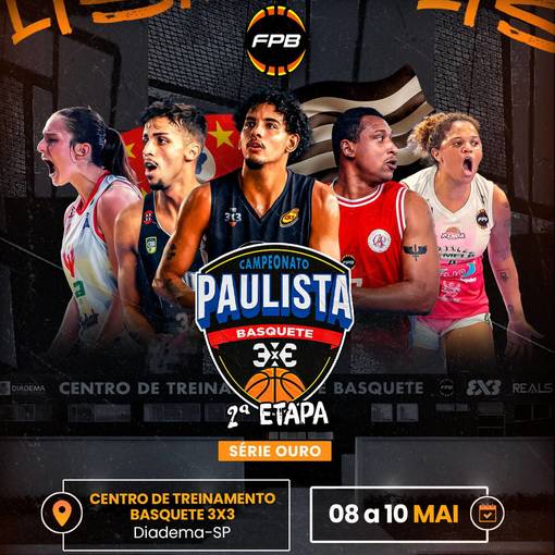 Copertura dell'evento Campeonato Paulista de Basquete 3x3 - 2� Etapa - S�rie Ouro - 09/05/2026