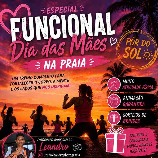 Portada del evento Fucional por do sol das mães
