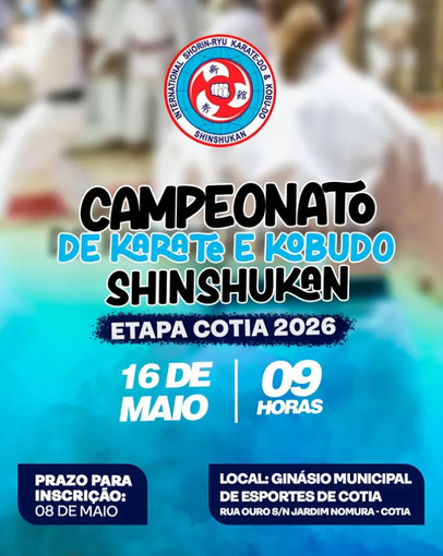 Capa do evento Campeonato Shinshukan - Etapa Cotia
