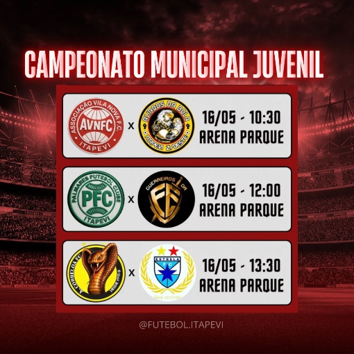 Event cover Campeonato Municipal Juvenil - Sub 18 - Quartas de Final