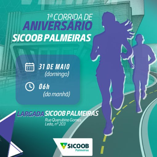 Event cover 1ª CORRIDA DE ANIVERSÁRIO SICOOB PALMEIRAS