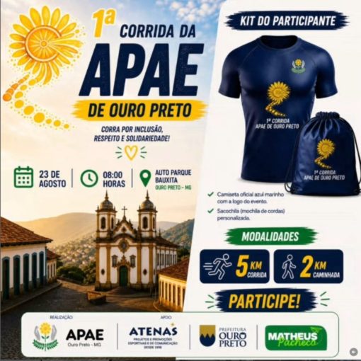 Capa do evento 1� Corrida da APAE de Ouro Preto