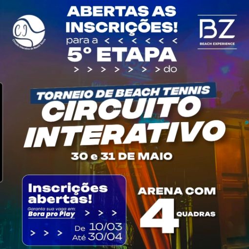 Couverture de l'�v�nement CI - Circuito Interativo de Beach Tennis - 5� Etapa