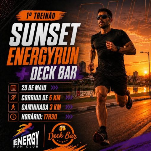 Event cover 1� Trein�o Sunset Energy Run + Deck Bar | Cerquilho-Sp