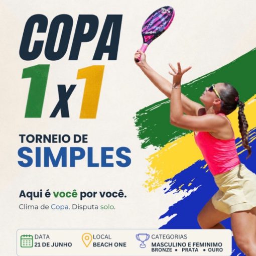 Event cover Torneio de Simples Copa 1 X 1 Beach T�nis 21/06/2026