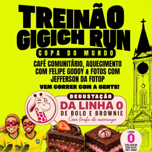 Capa do evento TREINAO GIGICH RUN - EDICAO COPA DO MUNDO