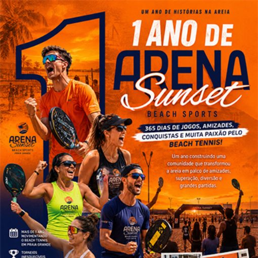 Event cover 1 ano de Arena Sunset Beach Tennnis