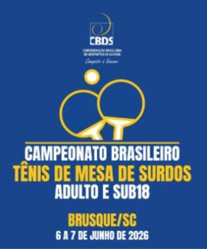 Event cover CBDS - Campeonato Brasileiro de T�nis de Mesa 2026