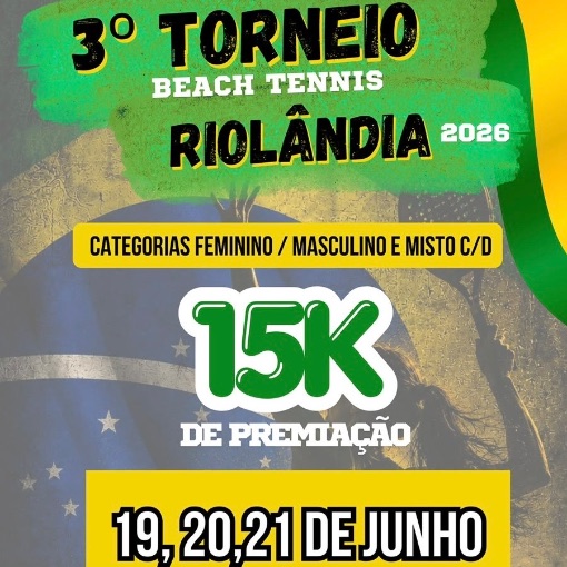 Event cover 3º Torneio de Beach tênis de Riolândia - Beach Bar e Petiscaria