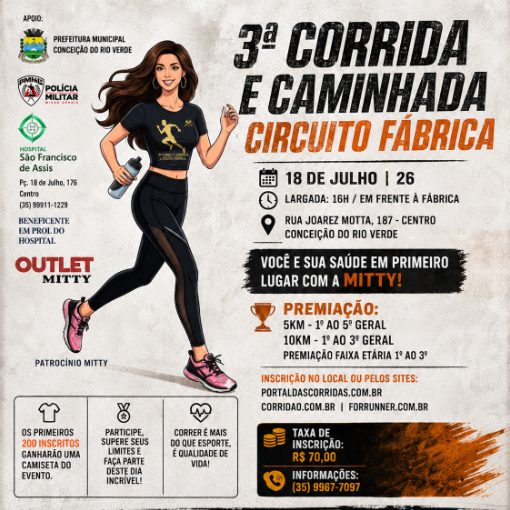 Portada del evento 3ª Corrida E Caminhada Circuito Fabrica
