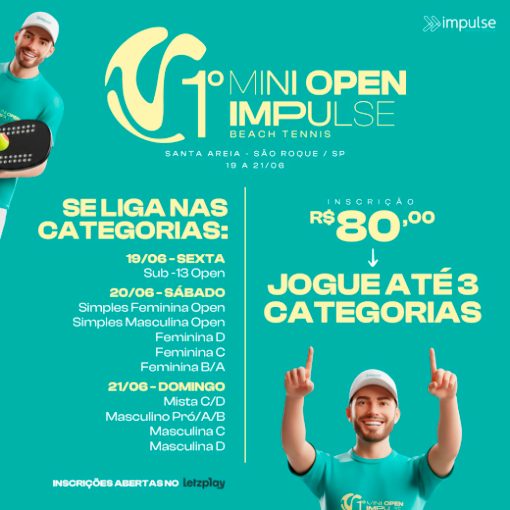 Capa do evento 1º MINI OPEN IMPULSE - SANTA AREIA