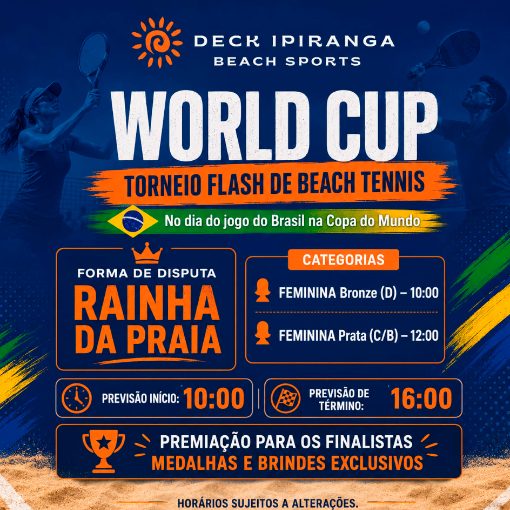 Event cover World Cup - Torneio Flash de Beach Tennis (Rei/Rainha da praia)