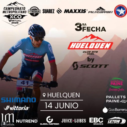 Event cover MTB 3ra Fecha Campeonato Metropolitano XCO Virtual 2026 Huelquen