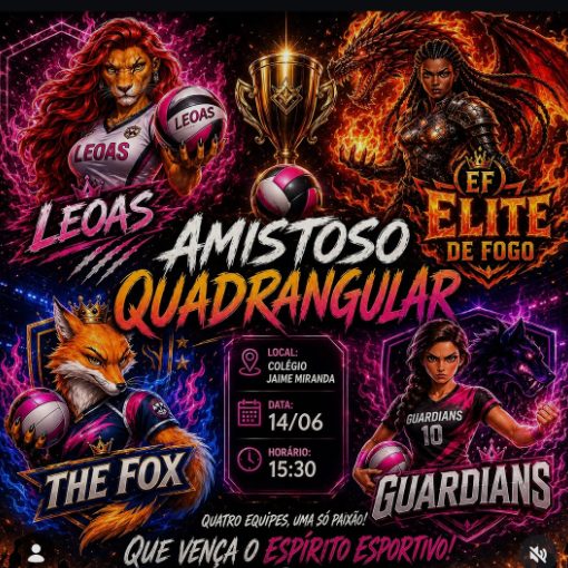 Portada del evento AMISTOSO QUADRANGULAR - LEOAS / ELITE FOGO / THE FOX / GUARDIANS