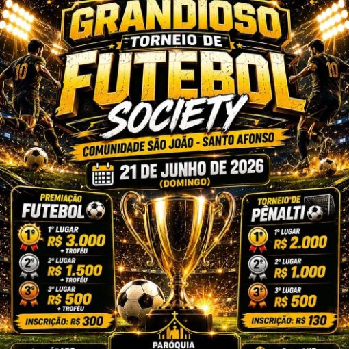 Capa do evento GRANDIOSO TORNEIO DE FUTEBOL SOCIETY 