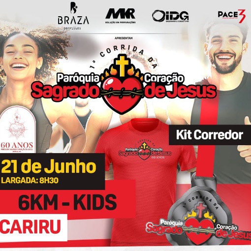Event cover Entrega kits - Corrida Paróquia Sagrado Coração de Jesus