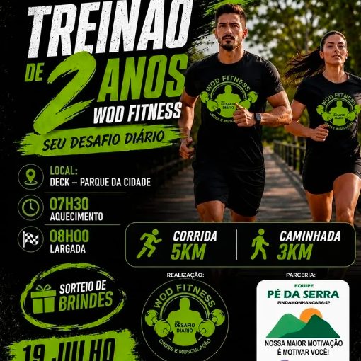 Event cover Corrida 2 Aniversário Academia Wod Fitness