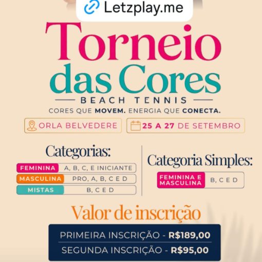 Event cover Torneio das Cores - Beach Tenis
