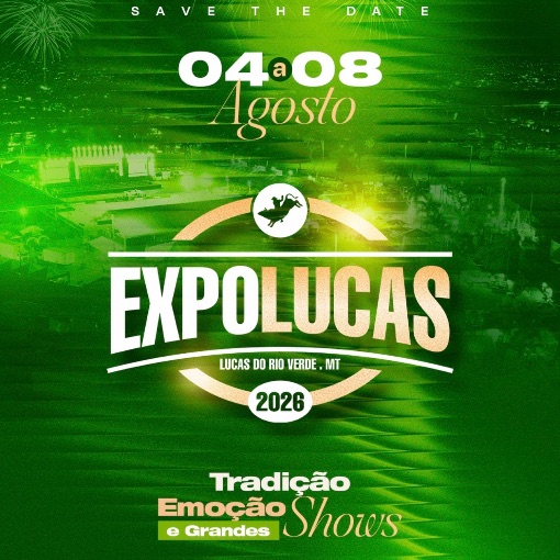 Event cover 07/08 (sexta-feira) EXPO LUCAS 2026 