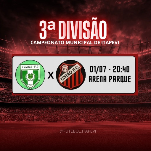 Portada del evento Campeonato Municipal de Itapevi - 3ª Divisão | União X Folhas