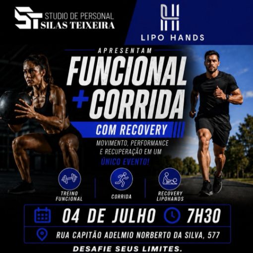 Event cover Funcional + Corrida com Recovery - Studio ST e Lipo Hands