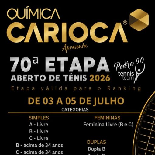 Event cover 70ª ETAPA - ABERTO DE TÊNIS - PEDRA 90 - NRT - FRANCA