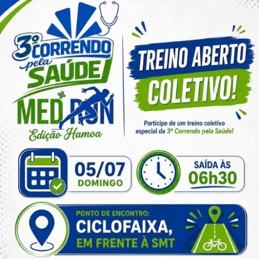 Event cover TREINÃO - CORRENDO PELA SAÚDE