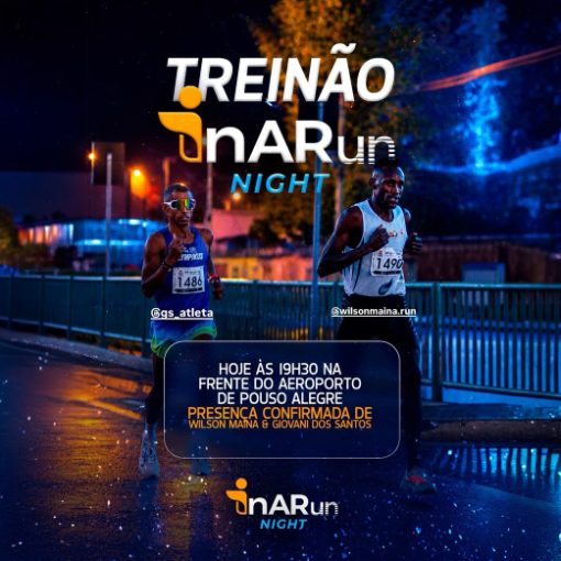 Capa do evento Treinão InARun Night