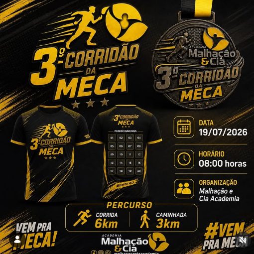 Event cover 3ª CORRIDA DA MECA - ETAPA - BARBACENA MG