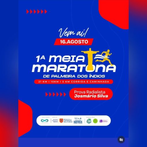 Capa do evento 1* Meia Maratona de Palmeira Dos Indios 2026