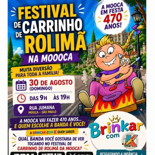 Event cover Festival de Carrinho de Rolimã da BRINKAR com K