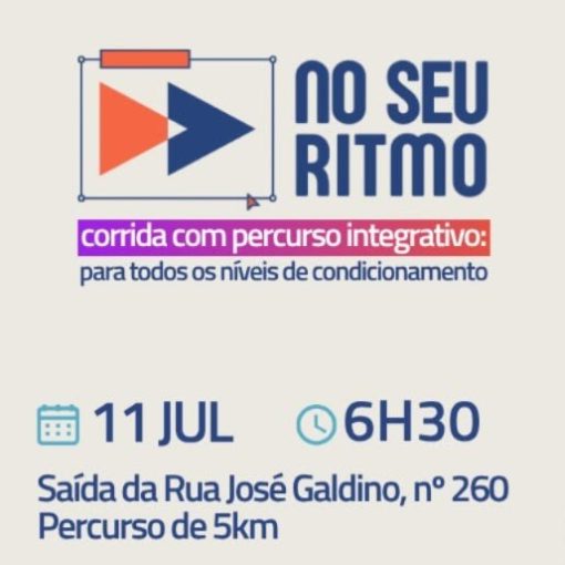 Couverture de l'événement Treino No Seu Ritmo - MAP - Itajubá - Sábado 11/07