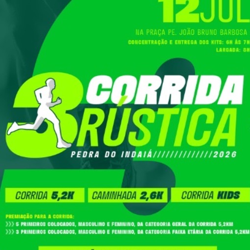 Event cover 3ª CORRIDA RÚSTICA DE PEDRA DO INDAIÁ 