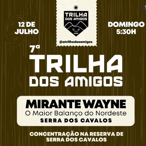 Capa do evento 7° TRILHA DOS AMIGOS - MIRANTE WAYNE 