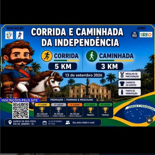 Capa do evento CORRIDA E CAMINHADA DA INDEPENDÊNCIA 5K