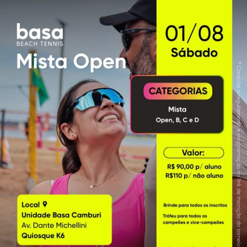 Portada del evento Mista Open - Basa Beach Tennis