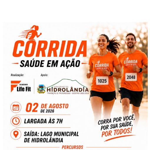 Event cover CORRIDA SAÚDE EM AÇÃO - HIDROLÂNDIA GOIÁS