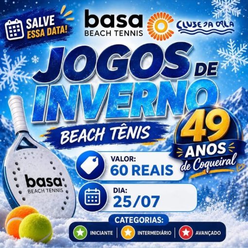 Event cover Jogos de inverno - Clude da Orla Basa Beach Tennis