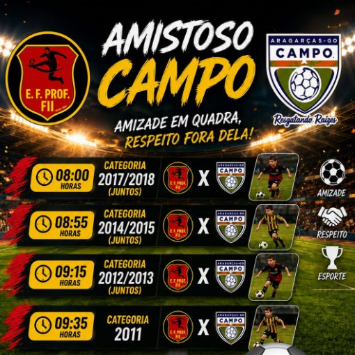 Event cover Amistoso de Futebol AEROBA - Campo de Aragarças-GO X E. F. Prof. Fii Barra do Garças-MT