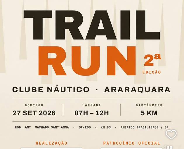 Event cover TRAIN RUN 2° EDIÇÃO (Clube Náutico Araraquara)