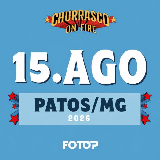 Event cover Churrasco On Fire - 15 de Agosto -  Patos De Minas - MG