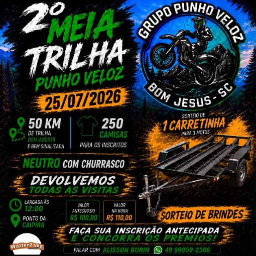 Event cover 2ª MEIA TRILHA PUNHO VELOZ