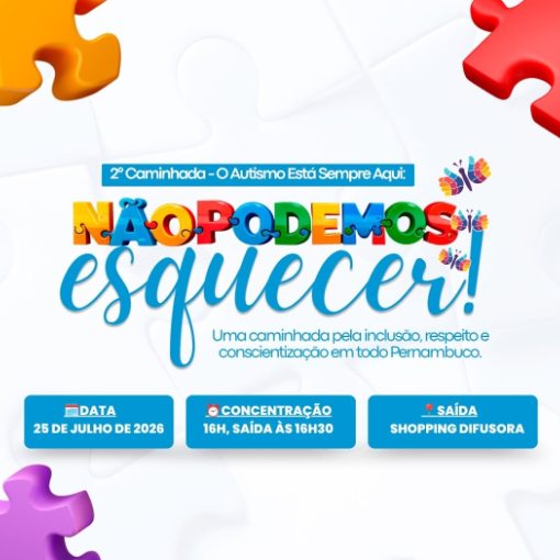 Capa do evento 2° Caminhada - O Autismo Sempre Está Aqui