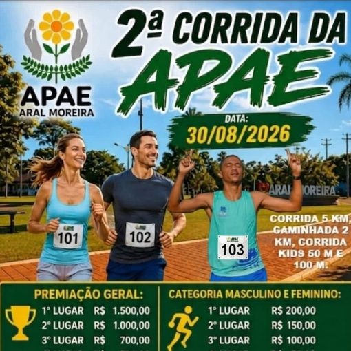 Event cover 2ª CORRIDA DA APAE - Aral Moreira