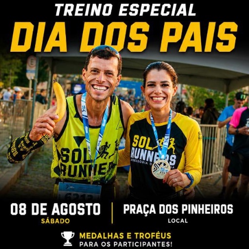 Capa do evento Treino dia dos Pais SOL RUNNERS